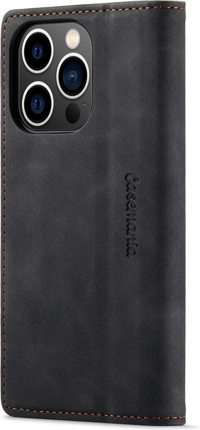 iPhone 14 Pro Max Hoesje - Charcoal Gray - Dunne Bookcase