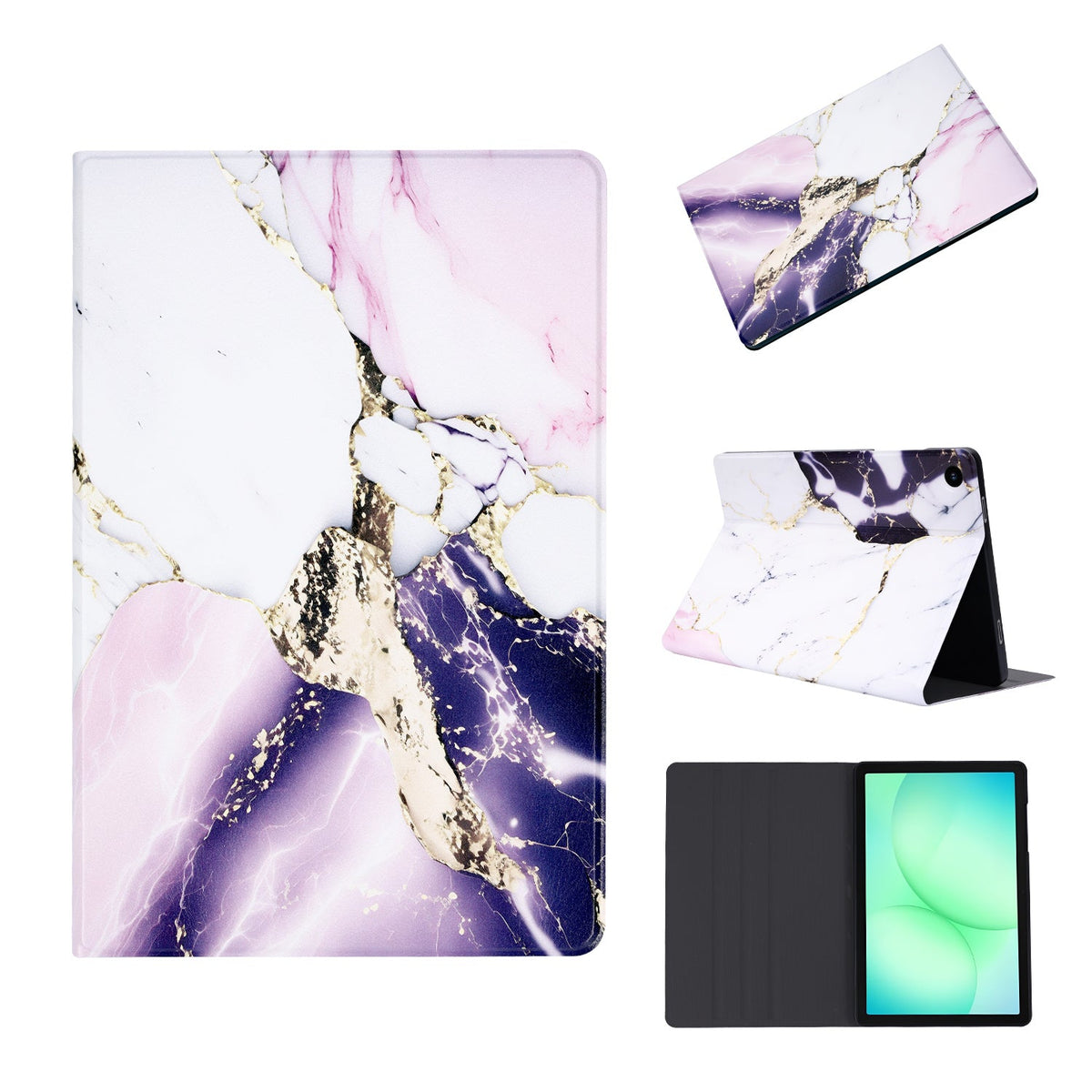 Samsung Galaxy Tab A9 Plus Tablet-Hülle - Marmor Lila - Smart Cover