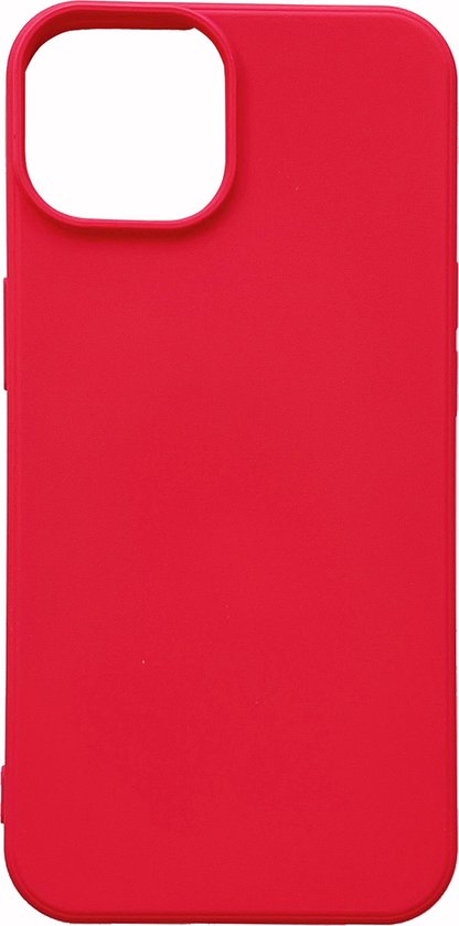 Apple iPhone 14 Plus Case - Red - Microfiber Silicone Back Cover