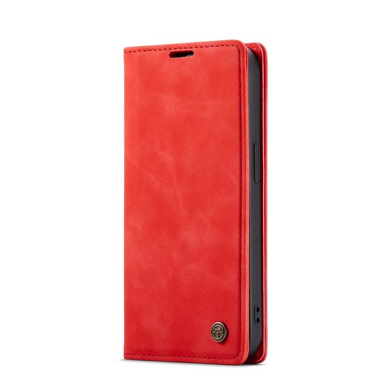 Apple iPhone 14 Pro Max Hoesje - Crimson Red - Dunne Bookcase