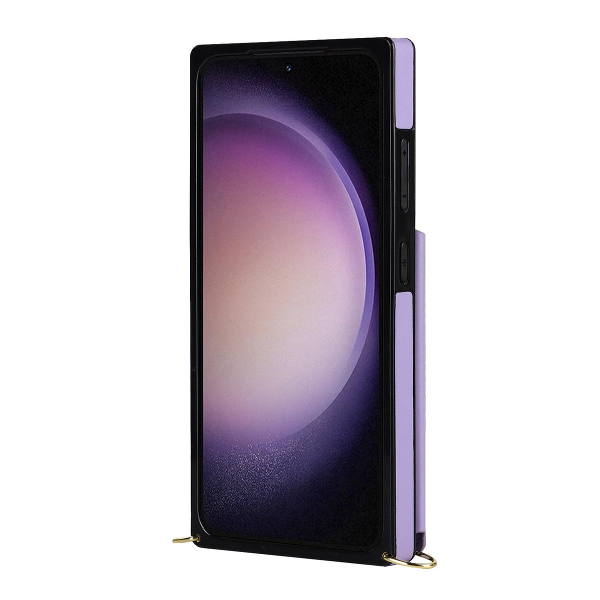 Samsung Galaxy S24 Hoesje - Paars - Luxe Back Cover met Telefoonkoord en Rits