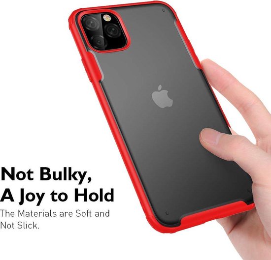 Apple iPhone 11 Pro Max Case - Red - Anti-Slip Back Cover