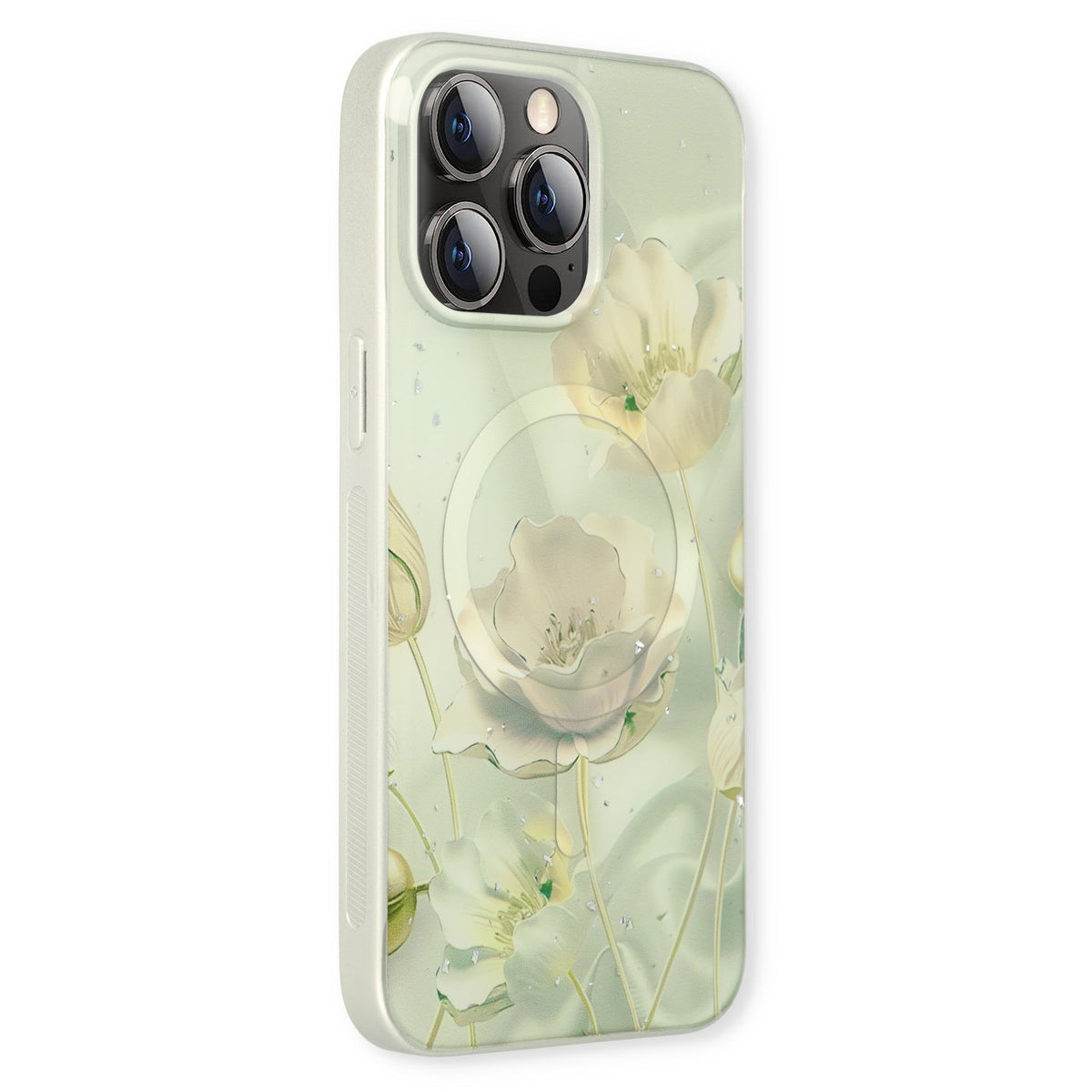 Apple iPhone 15 Pro Hoesje - Groen - Siliconen Marmer MagSafe Back Cover