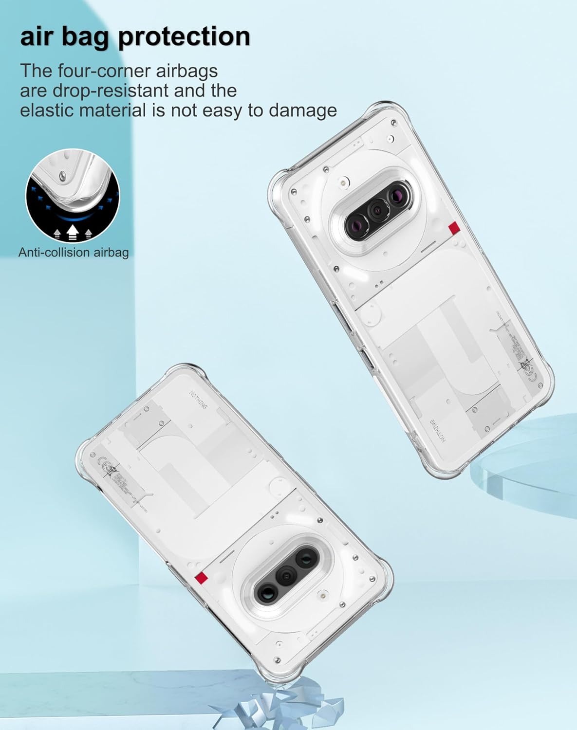 Nothing Phone 3a Hoesje - Transparant - Anti-Shock Back Cover