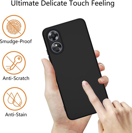 Oppo A17 Hoesje - Navy Blue - Back Cover met Pasjeshouder