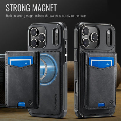 Apple iPhone 18 Pro Max Hoesje - Charcoal Gray - Luxe Kunstleren MagSafe Back Cover met Pasjeshouder
