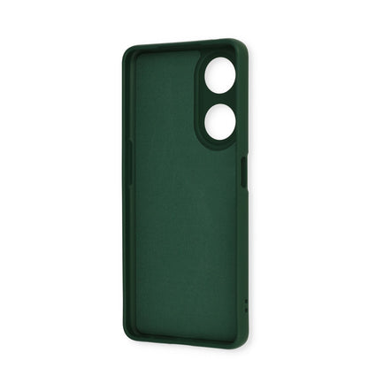 Oppo A38 Case - Green - Silicone Back Cover with Phone Strap