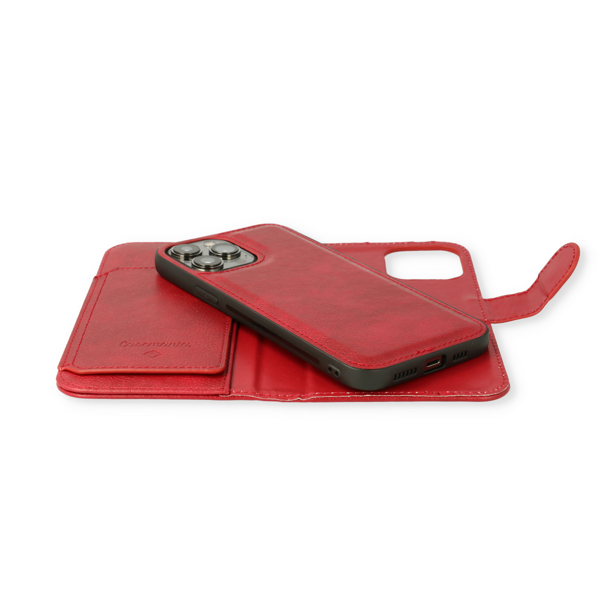 Apple iPhone 13 Pro Case - Red - 2-in-1 Wallet Case with 10 Card Slots