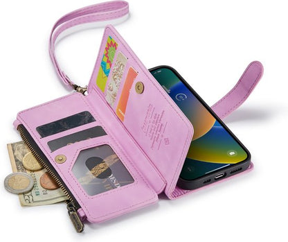 iPhone 14 Hoesje - Pastel Lila - Luxe Bookcase met Rits
