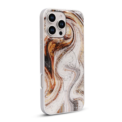 Apple iPhone 16 Pro Hoesje - Wit - Marmer MagSafe Back Cover