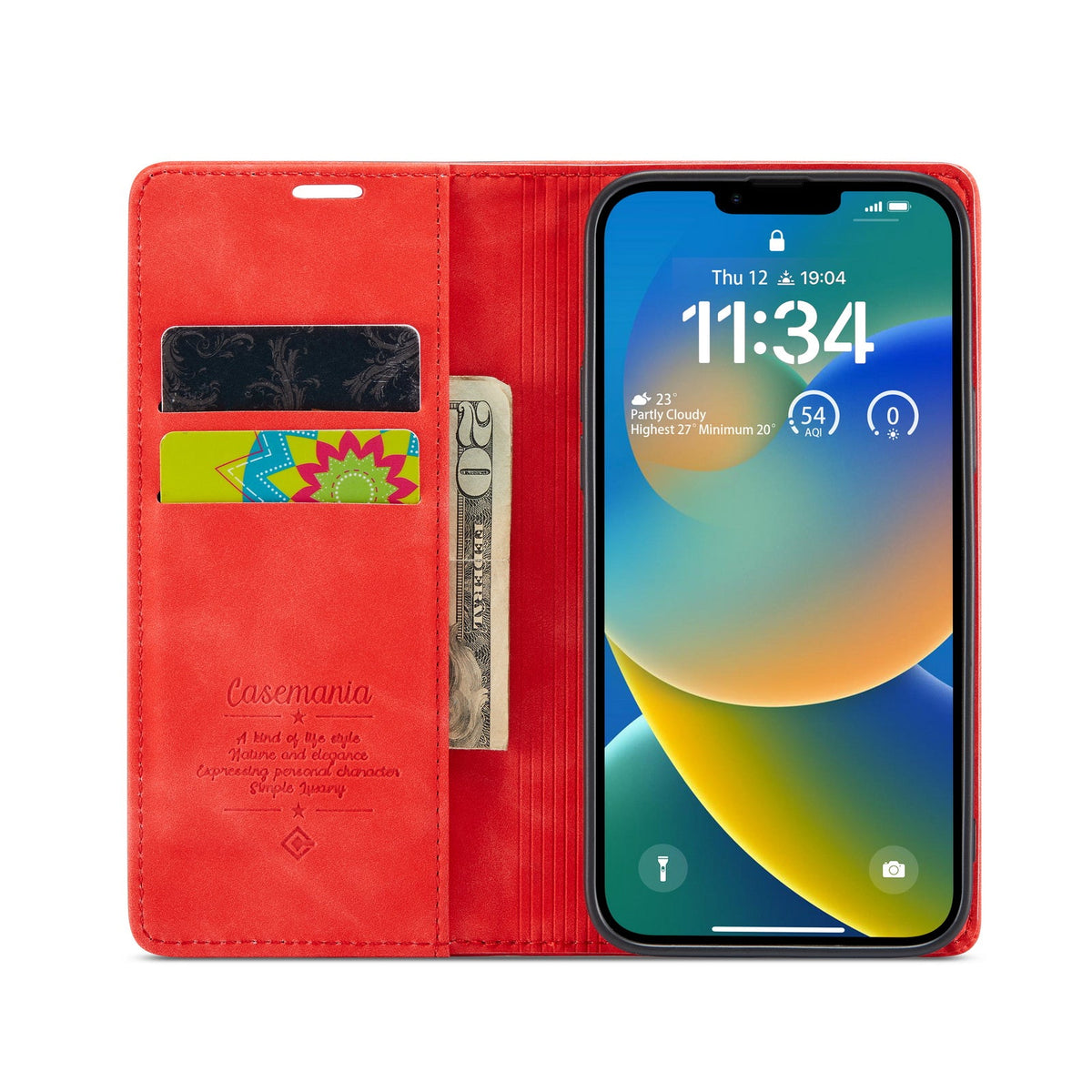 Samsung Galaxy S23 Ultra Hoesje - Crimson Red - Dunne Bookcase