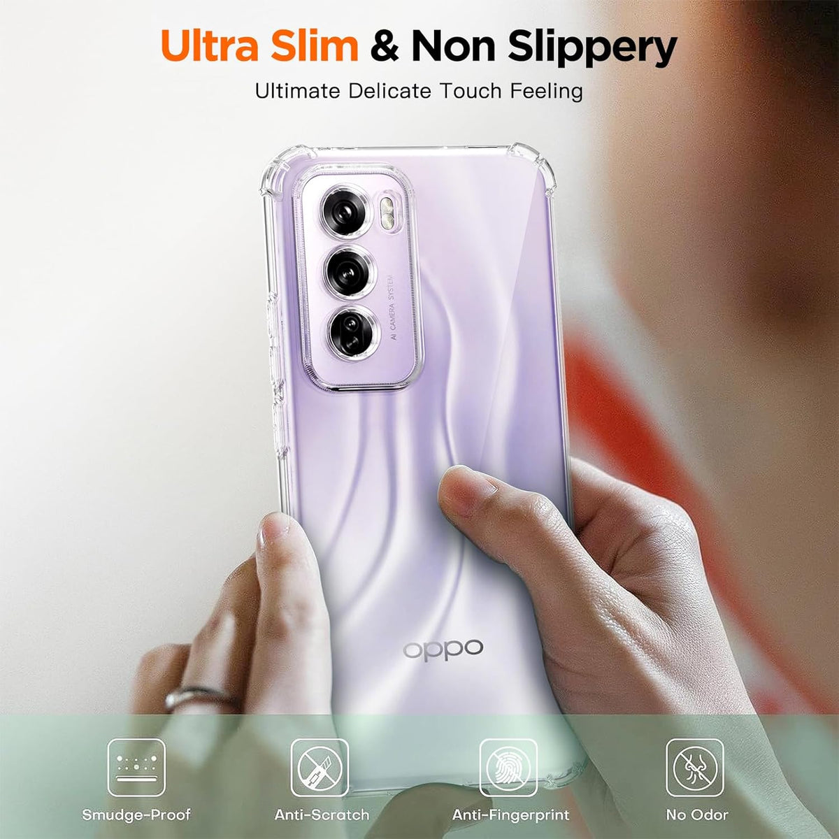 OPPO Reno12 Pro Hoesje - Transparant - Anti-Shock Back Cover