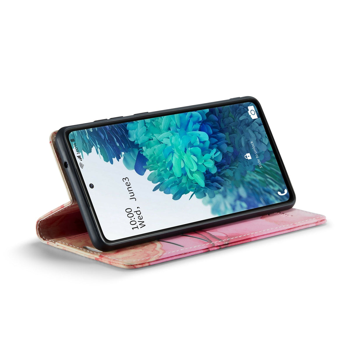 Samsung Galaxy A23 Hoesje - Pink Rhodonite - Marmer Portemonnee Bookcase