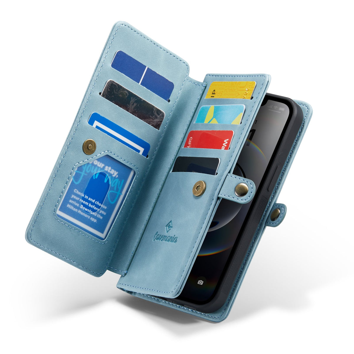 iPhone 16e Hoesje - Aqua Blue - 2 in 1 MagSafe Bookcase
