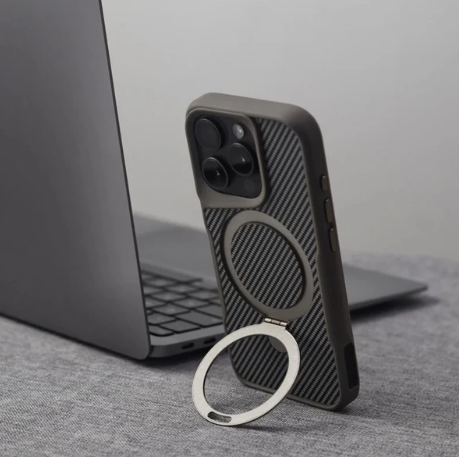 Apple iPhone 17 Pro Max Hoesje - Zwart - Carbon MagSafe Back Cover