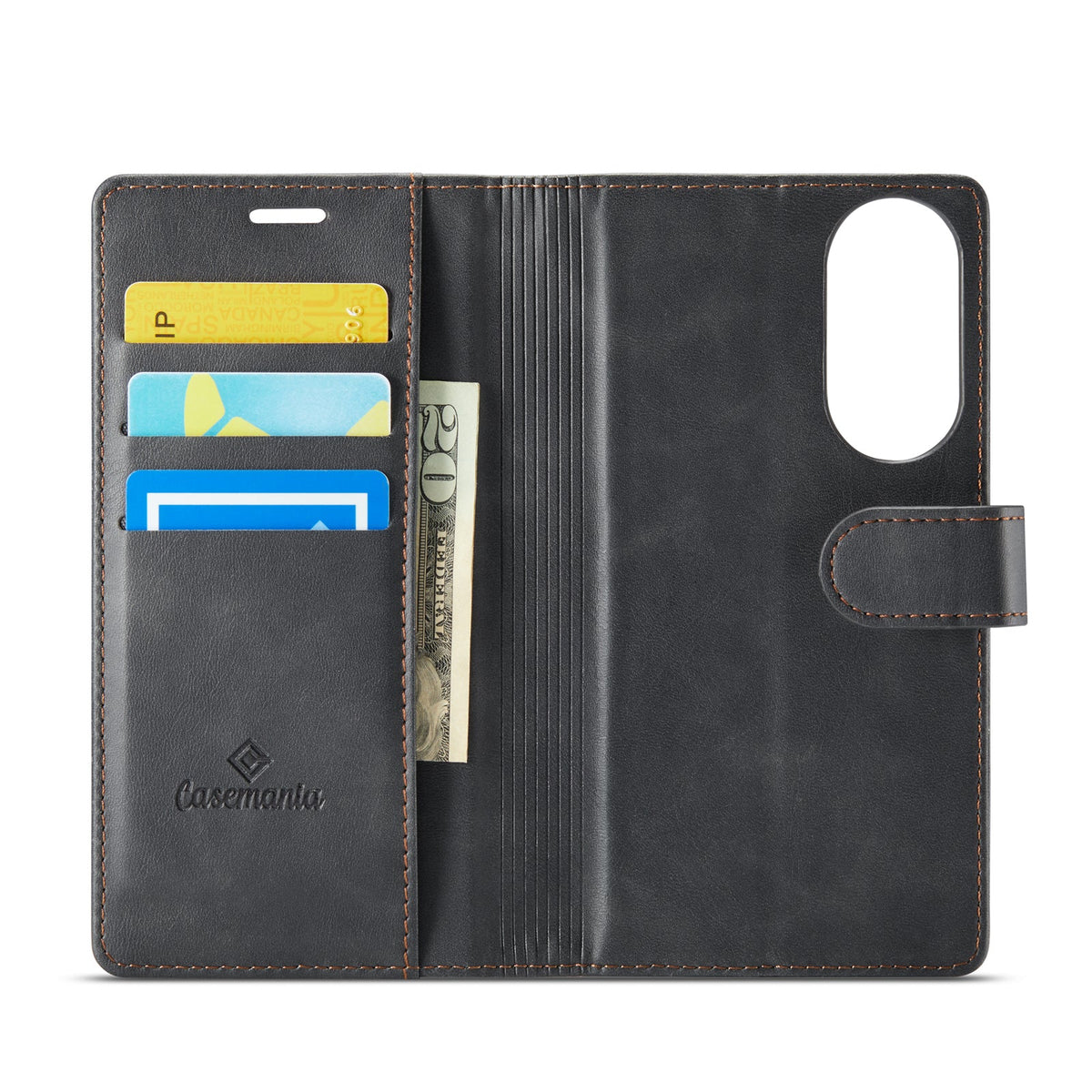 Samsung Galaxy S25 Edge Case - Charcoal Gray - Luxury 2-in-1 MagSafe Wallet Case