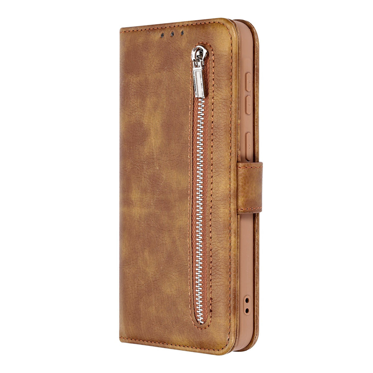 Apple iPhone 18 Pro Hoesje - Bruin - Luxe Bookcase met Rits
