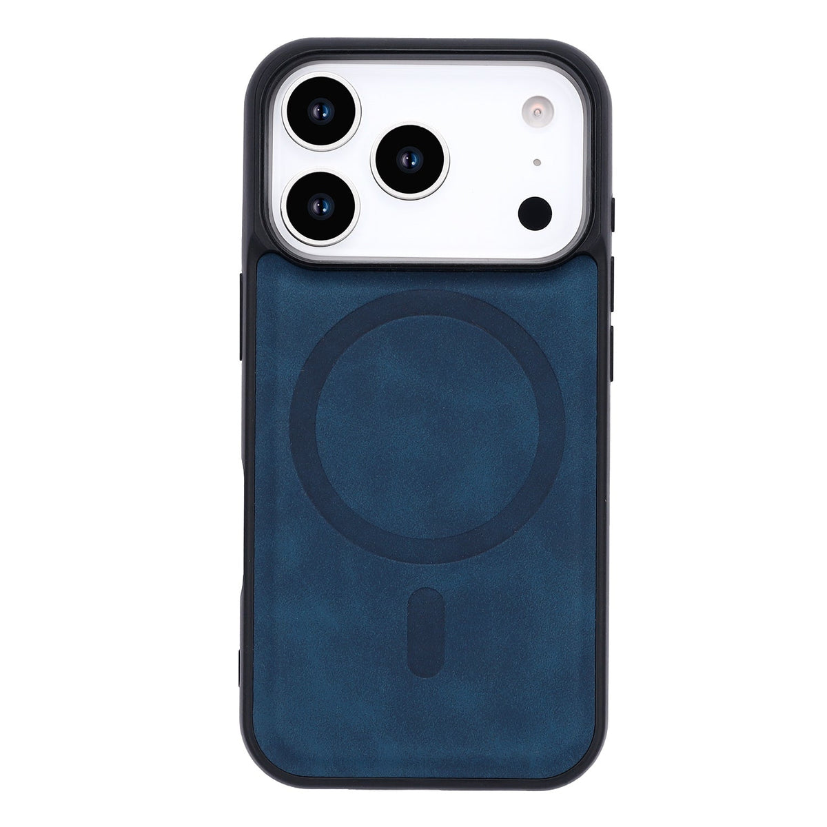 Apple iPhone 17 Pro Max Hoesje - Navy Blue - MagSafe Back Cover met Uitschuifbare Pasjeshouder