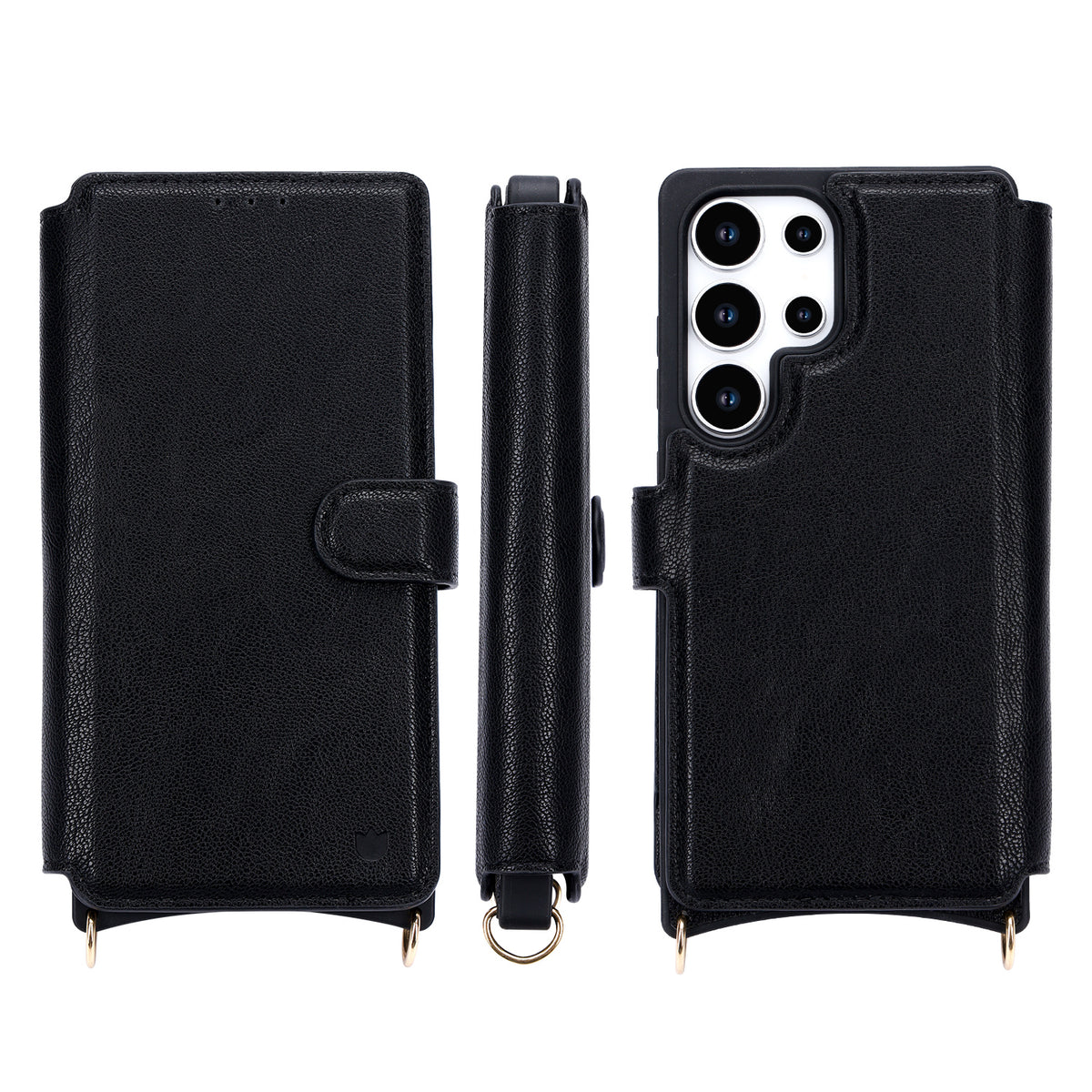 Samsung Galaxy S25 Ultra Hoesje - Zwart - 'Amsterdam' Magnetische Wallet Case met Pasjeshouders en
