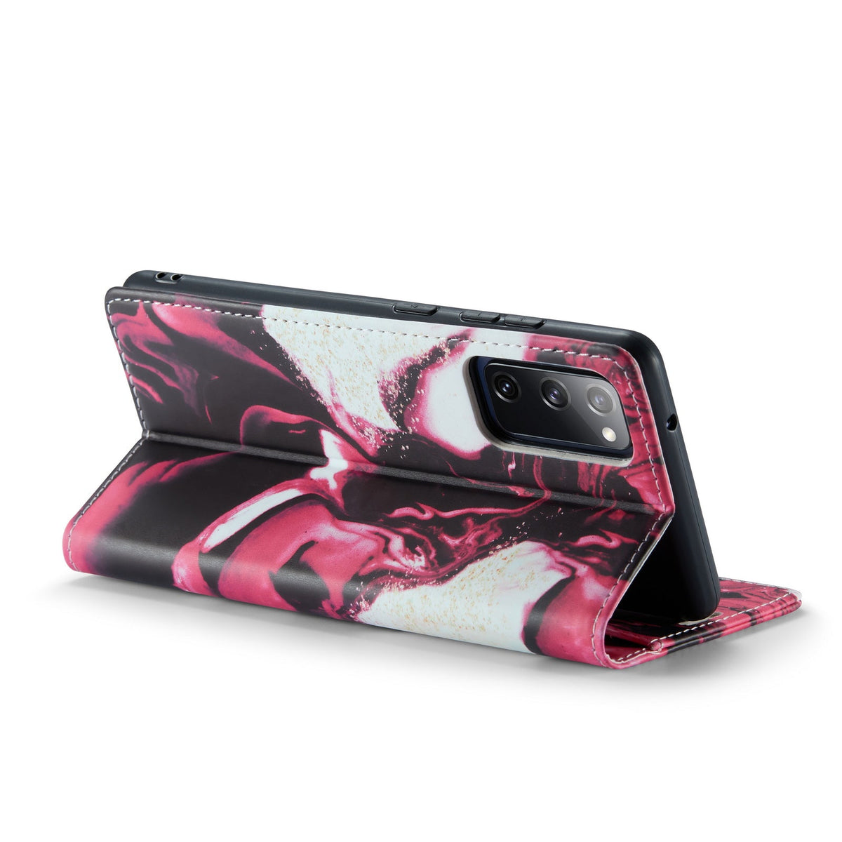 Samsung Galaxy A51 5G Hoesje - Red Rhodonite - Marmer Portemonnee Bookcase