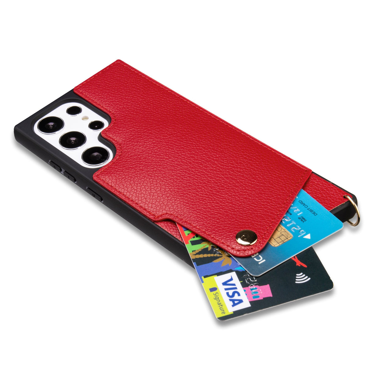 Samsung Galaxy S23 Ultra Hoesje - Bandje - Rood Back Cover