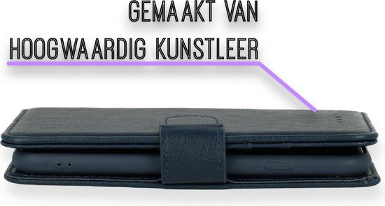 Apple iPhone SE (2022) Hoesje - Blauw - Luxe Bookcase