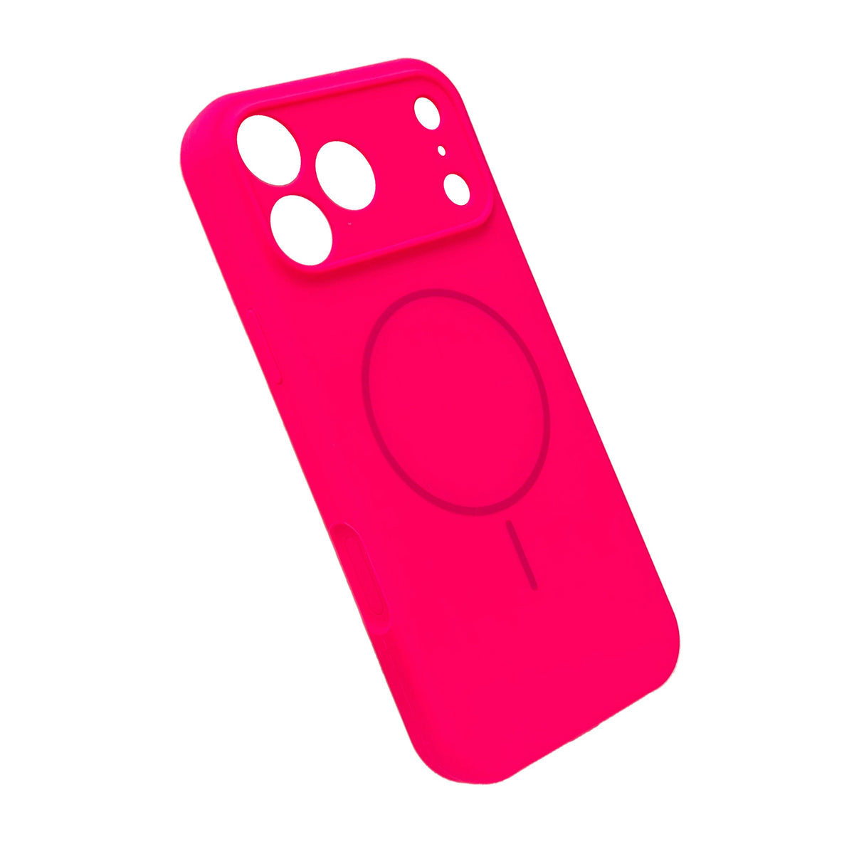Apple iPhone 17 Pro Max Hoesje - Neon Roze - Liquid Siliconen MagSafe Back Cover