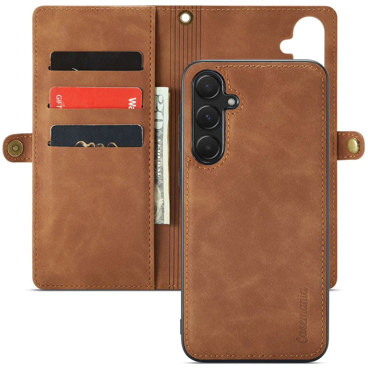 Samsung Galaxy S26 Hoesje - Sienna Brown - 2 in 1 Bookcase met 10 Kaart Vakken