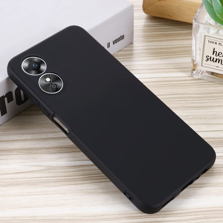 Oppo A18 Hoesje - Zwart - Siliconen Back Cover