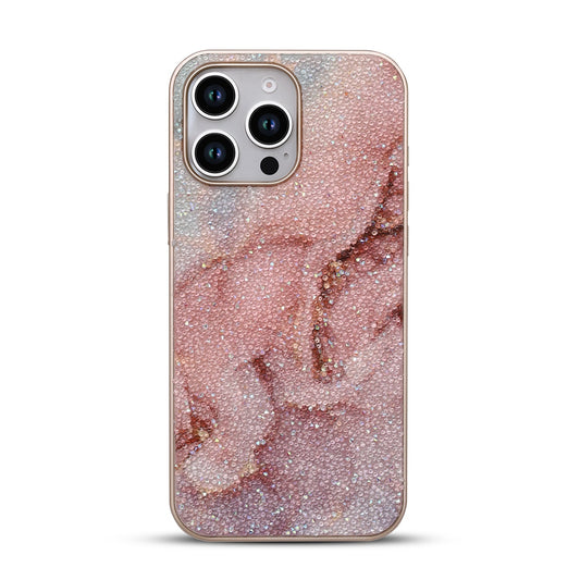 Apple iPhone 16 Pro Case - Pink - Diamond Marble Glitter Back Cover