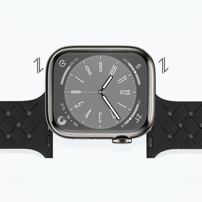 Apple Watch Bandje 44/45/46/49 mm - Hoco Flexible WA16 Siliconen - Zwart