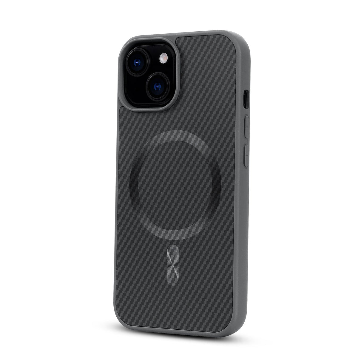 Apple iPhone 15 Plus Hoesje - Grijs - Carbon MagSafe Back Cover