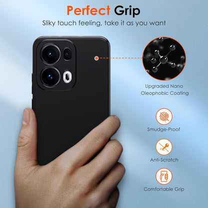 Oppo Reno 13 Pro Case - Black - Silicone Back Cover