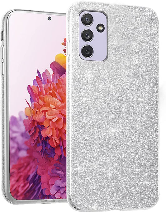 Samsung Galaxy A55 Hülle - Silber - Glitzer-Backcover