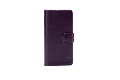 Apple iPhone 17 Pro Max Case - Dark Purple - Genuine Leather MagSafe Wallet Case