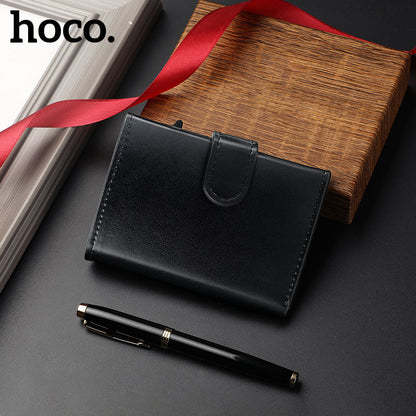 Hoco Pop-up Portemonnee met Rits - Zwart
