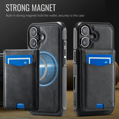 Apple iPhone 17 Hoesje - Charcoal Gray - MagSafe Back Cover met Pasjeshouder