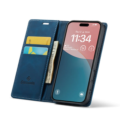 Apple iPhone 18 Pro Max Hoesje - Navy Blue - Dunne Bookcase