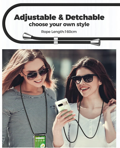 Google Pixel 7 Hülle - Transparent - Silikon-Backcover mit Handykette