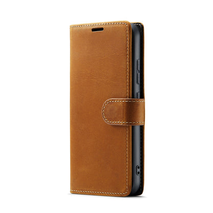 Samsung Galaxy S24 Plus Hoesje - Sienna Brown - Echt Leren Bookcase
