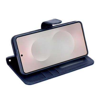 Samsung Galaxy A37 Hoesje - Donker Blauw - Luxe Kunstlederen Portemonnee Bookcase