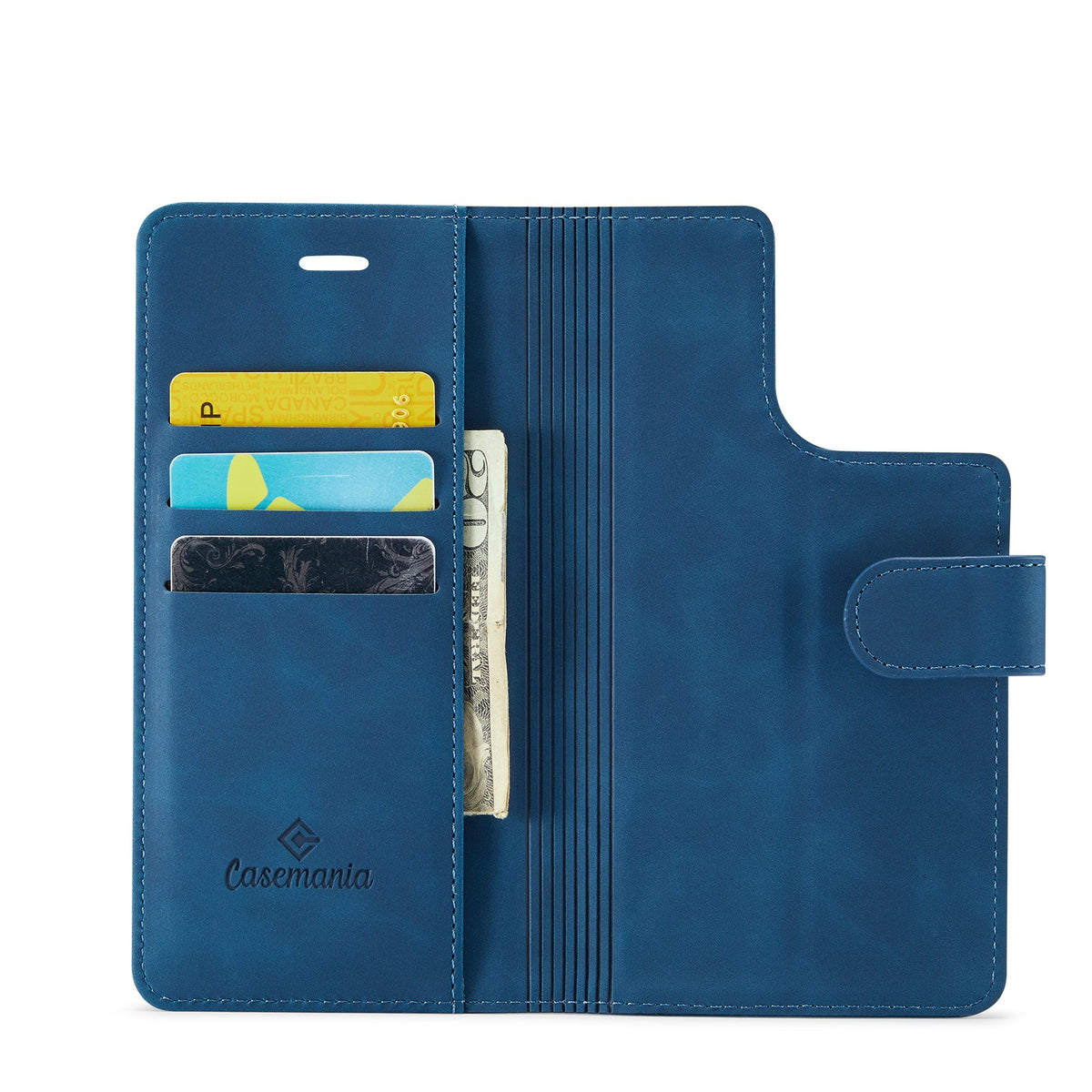 Apple iPhone 15 Pro Max Hoesje - Navy Blue - 2 in 1 MagSafe Bookcase