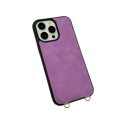 Apple iPhone 14 Pro Max Hoesje - Bright Lila - Luxe MagSafe Bookcase met Telefoonkoord
