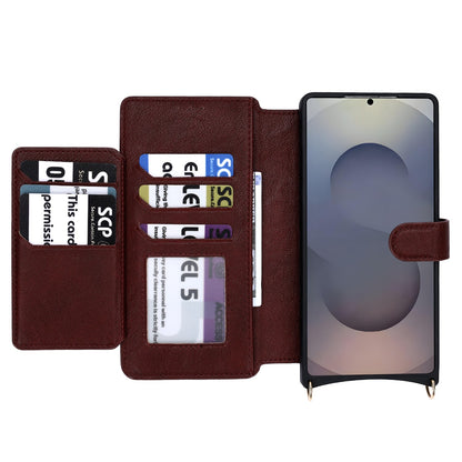 Samsung Galaxy S25 Ultra Hoesje - Wijn Rood - CM Amsterdam Back Cover met Telefoonkoord