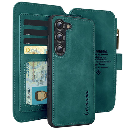 Samsung Galaxy S25 Plus Hoesje - Emerald Green - 2 in 1 Bookcase met Rits