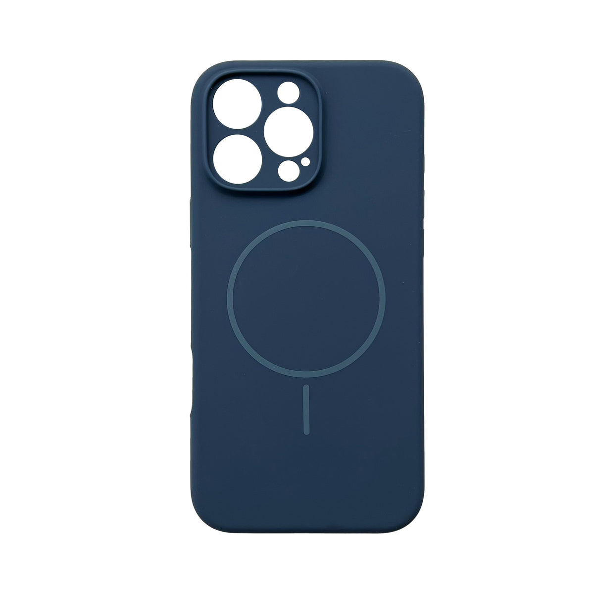 Apple iPhone 16 Pro Max Hoesje - Blauw - Extra Sterke Liquid Siliconen MagSafe Back Cover met Magneetring