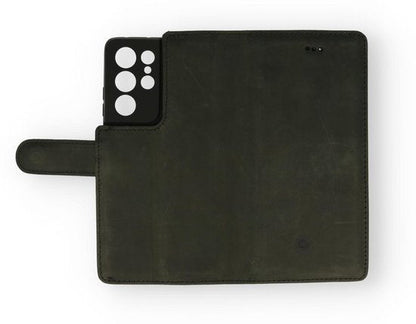 Samsung Galaxy S21 Ultra Case - Black - Genuine Leather Wallet Case