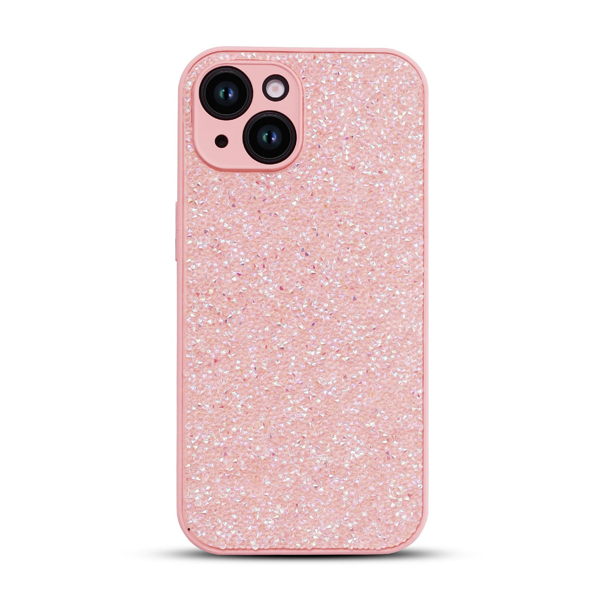 Coque iPhone 13 - Rose - Étui arrière à paillettes diamant