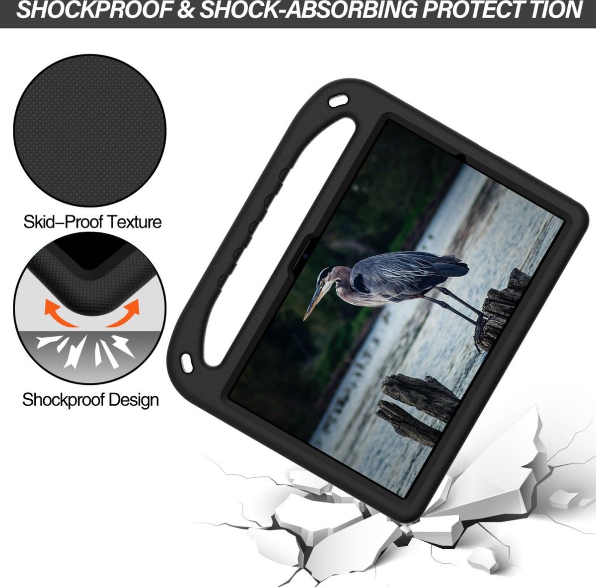 Samsung Galaxy Tab A8 2021 Tablet Case - Black - Shockproof Back Cover