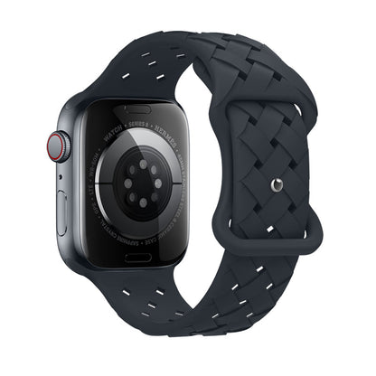 Apple Watch Bandje 38/40/41/42 mm - Hoco Flexible WA16 Siliconen - Zwart